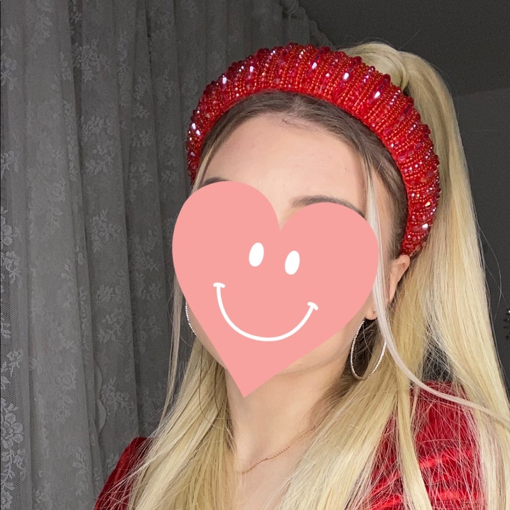 Red Rhinestone Headband - Picture 4 of 4